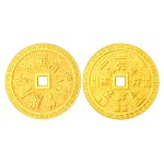 999 Pure Gold Nine-Syllable Mantra Bagua Pendant